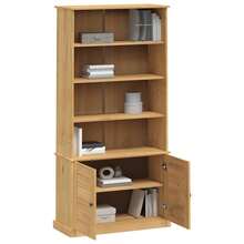 vidaXL Bibliothèque VIGO 85x35x170 cm legno massiccio di pin - Castano - Visualizzare 3