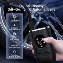 150PSI Cordless Tire Inflator Air Compressor, USB Rechargeable Portable Electric Air Pump With Lithium Battery, Suitable For Car, Bicycle, Sports Equipment - Wireless Handheld - Multicolor - View 4