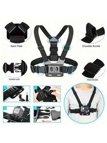 1个通用胸带手机支架，适用于第一人称视角拍摄、户外智能手机POV视频拍摄，手机夹，手机支架胸带充电器保护套，办公必备数码包，数据线相机包，电子数据线整理包，移动电源保护套，钱包式旅行相机包，男女老少皆宜的圣诞礼物，教师必备 - 查看 5