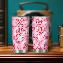 1pc 20oz Mother's Day Valentine's Day Tumbler With Straw, Double-Layer Insulation, Heat Preservation And Cold Preservation Car Cup, Travel Mug Coffee Mugs, Cup, Best Mother's Day, Father's Day, Birthday Gifts, Gifts For Mom From Daughter Son - 白色 - 查看 5
