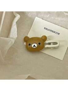 Adorable Cartoon Bear Hair Clips - 4 Duckbill Snap Clips, Transparent Candy Colors| Kawaii Women's Fashion Accessories| Cute Gift Ideas For Her, Friend ( Trending Style!) - 彩色 - 查看 5