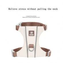 1件猫狗牵引背心式猫胸背带防滑猫胸背带轻便反光宠物胸背带 - 彩色 - 查看 7