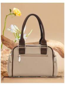 New Women's Handbag, Simple And Elegant, With Ample Capacity And Suitable For Use On The Shoulder Or Crossbody. - Negro - Ver 6