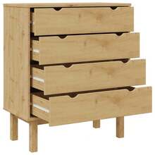 vidaXL Cómoda OTTA 76,5x39,5x90 cm Madera maciza de pino - Marrón - Ver 5
