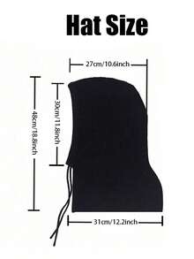 1顶男女通用100%纯羊毛抽绳针织帽，纯色，保暖防风，保护耳朵和脖子，拉法帽款式，情侣套装含围巾 - 彩色 - 查看 3