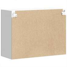 vidaXL Armoire murale de cuisine avec porte en verre Lucca gris béton - Gris - Voir 9