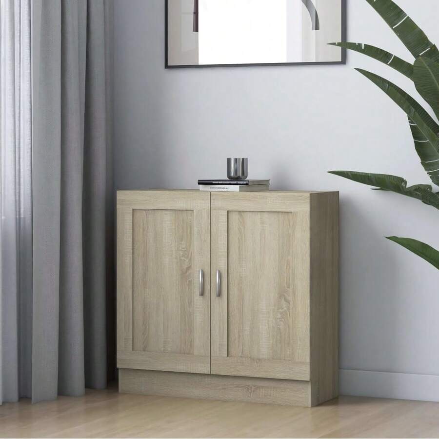 vidaXL Bibliothèque Chêne sonoma 82,5x30,5x80 cm Legno d'ingegneria - Castano - Visualizzare 1