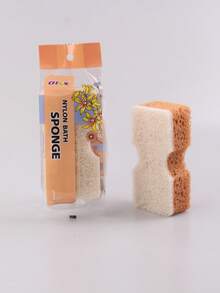 OKS 1pc Nylon Bath Sponge Brush - Mustard Yellow - View 2