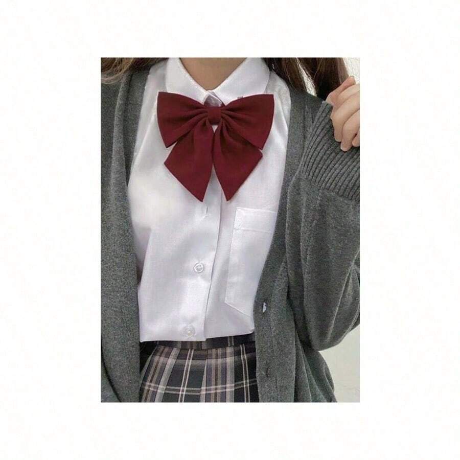 1pc Japanese Style Red Jk Necktie Collar Bow Uniform Tie Preppy For Women Girls Gifts Accessories Women Valentine's Day - A - 查看 1