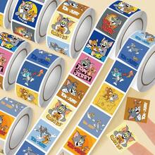 5000张/10卷 14种图案重复创意新款汤姆和杰瑞卡通壁纸卷，怀旧经典动画可爱贴纸 - 彩色 - 查看 2