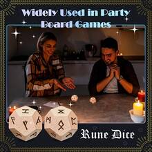 2颗高音骰子 + 2颗低音骰子 | 大型木制音乐骰子，带五线谱符号，激光雕刻，经久耐用 - 杏色 - 查看 5