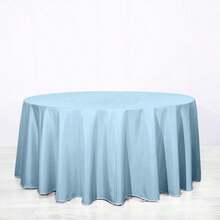 ALFER HOME - Mantel Redondo Luxor 2.90 m, para Eventos, Banquetes y Hogar, Elegante y de Calidad,(Azul Cielo 290 cm (Redondo)) - Multicolor - Ver 2