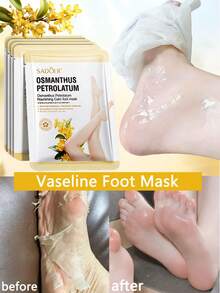 1 3 5 miếng Mặt nạ dưỡng ẩm và làm mịn da chân hương hoa mộc tê, mặt nạ dưỡng ẩm và tẩy tế bào chết cho da, làm dịu da, phục hồi các vết nứt khô, nuôi dưỡng các vết nứt, ngăn ngừa bong tróc, làm trắng, làm mịn, làm mềm da, chống lão hóa, giảm nếp nhăn, tẩy tế bào chết, loại bỏ da chết thô ráp, thích hợp sử dụng cho chân. Có thể dùng làm quà tặng Ngày Valentine, Ngày của Mẹ, Giáng sinh, quà tặng ngày lễ, quà cưới. - Nhiều màu - Xem 1