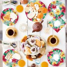 80pcs Hibiscus Themed Disposable Tableware Set, Perfect For Valentine's Day, Back-To-School Season ,Camping, Patio Barbecues, Picnitc, Bbq, Wedding, Bachelorette Party, Party And Birthday, Suitable For Party Decorations, Home Decorations, Birthday Decorations, Birthday Party Decorations, Wedding Decorations, Which Perfect Party Supplies, Bbq Supplies, Wedding Supplies, Birthday Party Supplies, Disposable Plate, Wedding Plates, Party Plates