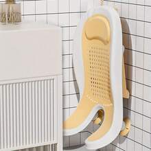 1件装便携式婴儿洗澡椅 - 可调节洗澡凳，可坐可躺，米色透气网布设计，柔软坐垫支撑，易清洁塑料材质，适用于洗澡和换尿布，婴儿洗澡座椅，尿布更换台，趣味设计，透气设计 - 彩色 - 查看 8