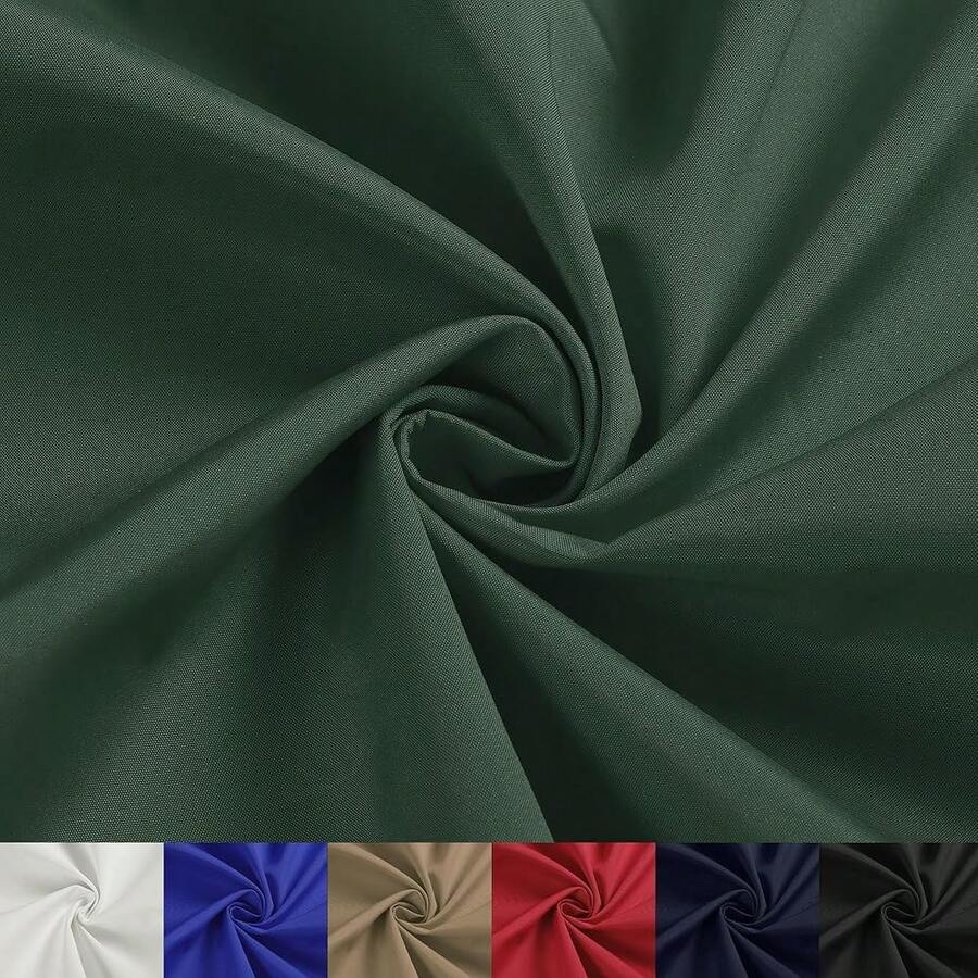 Waterproof Canvas Fabric By The Yard 150D Double-Layer Nylon Upholstery Fabric For Chairs Patio 58\ W Outdoor Water Resistant Canvas Polyester Material For Sewing Bags, 1 Yard Dark Green - 深綠色 - 查看 1