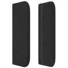 vidaXL Tête de lit con oreilles negro 183x16x78/88 cm terciopelo - Negro - Ver 4