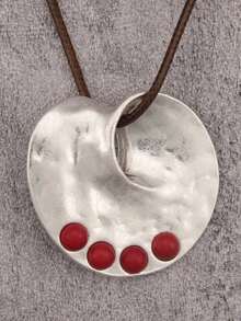 1 chiếc dây chuyền mặt dây chuyền hợp kim xoắn bất đối xứng tối giản màu vàng, dây choker bằng dây sáp màu ngọc lam thời trang, quà tặng cho Ngày Valentine, Ngày của Mẹ, bạn gái, mẹ, phụ kiện hàng ngày. - màu ngọc lam - Xem 17