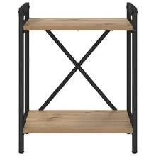 vidaXL Handgefertigtes Eichenregal 40 x 30 x 50 cm Holzwerkstoff - Braun - Übersicht 5