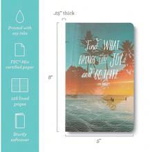 Softcover Journal - Find What Brings You Joy And Go There. – A Write Now Journal With 128 Lined Pages, 5″W X 8″H - BringJoyBlue - 查看 3
