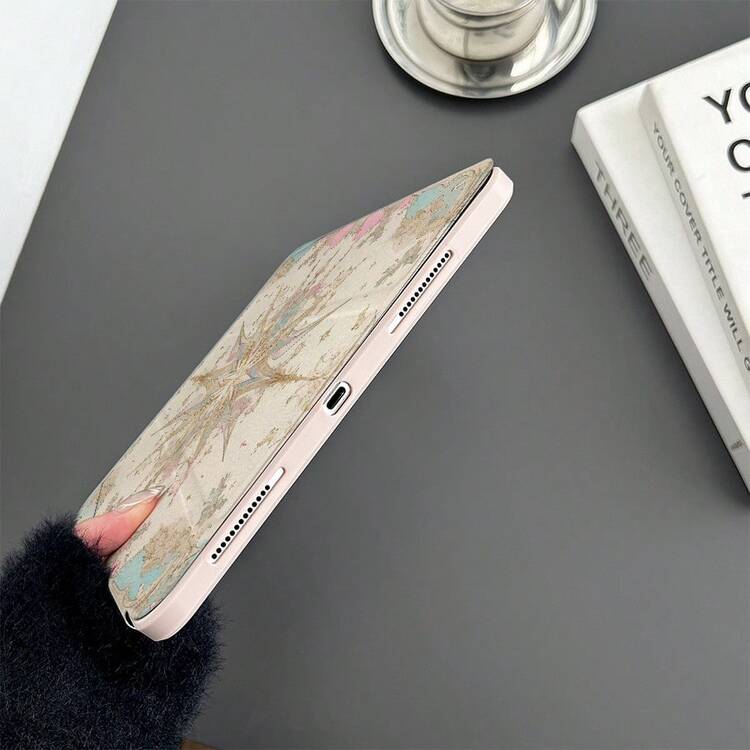 1 件复古华丽星形图案保护套 - 专为追求奢华优雅风格和精致设计的爱好者打造，翻盖式保护套带笔槽，兼容 iPad 10 代 10.9 英寸（2022 年款）/iPad Air 13 (M3 2025)/iPad Air 11 (M3 2025)/iPad Air 11 (M3 2025)/iPad 11 (A16 2025)，具备自动休眠/唤醒功能，兼容三星和小米设备。 - 粉色 - 查看 8