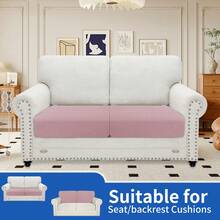 YSTYLE 1 Piece Solid Color Sofa Cover, Modern Stretch Polyester Universal Non-Slip Washable Soft Stain Resistant Sofa Cushion Covers For Living Room - Rusty Rose - View 2