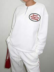 女士卫衣 - 白色 - 查看 4