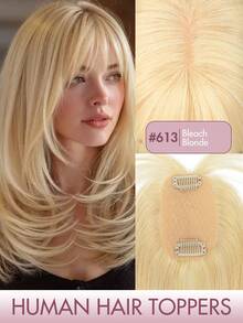 5*9cm Elegant Women's Bangs Hairpiece, Made Of Real Human Hair, Soft & Comfortable Texture, High Quality, More Realistic Appearance, 20pcs/Pack, 8inch-14inch Christmas Edition