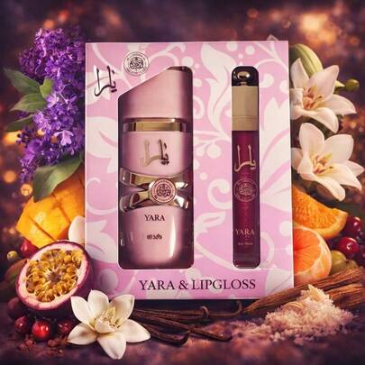  Lattafa - Yara Lip Gloss And Perfume 30Ml/4Ml