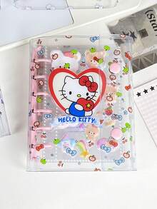 A7 Transparent Loose Leaf Binder, 6-Ring Soft Leather Notebook Loose Leaf Binder, Transparent Loose Leaf Binding Cover, Detachable Round Loose Leaf Binder - Multicolor - View 1