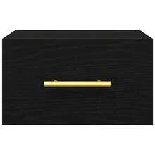 vidaXL Comodino Chêne nero 35 x 35 x 20 cm Legno d'ingénierie - nero - Visualizzare 6