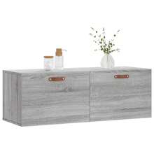 vidaXL Armario mural sonoma gris 100x36.5x35 cm ingeniería de madera - Gris - Ver 3