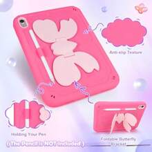 MX  For IPad A16 11th Generation 2025 10th Generation Case 2022 For Girls With Pencil Holder Shoulder Strap Pink Heavy Duty Protective IPad 11 Inch 10.9 Inch Cover With Bowknot Stand - 熱粉紅色 - 查看 4
