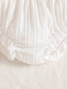 3pcs/Set Cute & Sweet Baby Girls' Summer Woven Textured Fabric Triangle Shorts - Multicolor - View 7