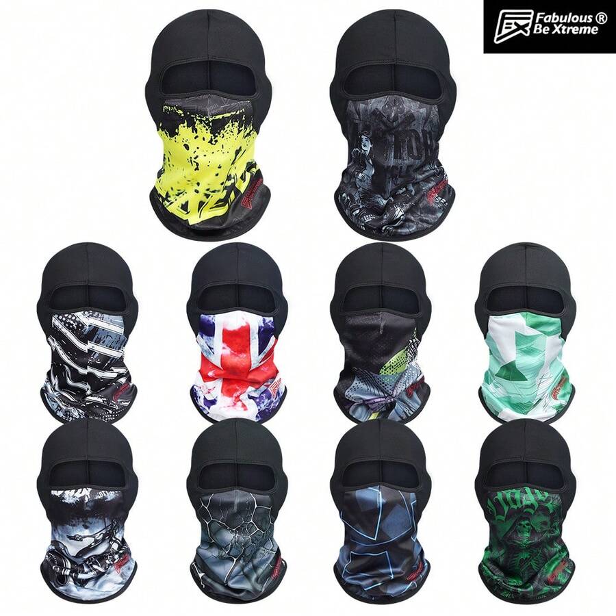 Stylish Printed Balaclava Ski Mask, Warm & Windproof, Comfortable Face Cover For Cycling, Skiing, Outdoor Activities In Winter - Multicolor - View 1