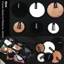 Reusable Makeup Removing Pads Gentle Hypoallergenic for Facial Cleansing and Mascara Removal - como en la foto - Ver 4