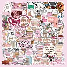 50PCS Funny Coffee Cartoon Graffiti Stickers DIY Luggage, Water Cup, Notebook, Helmet, Creative Decoration Graffiti Stickers - Multicolor - View 2