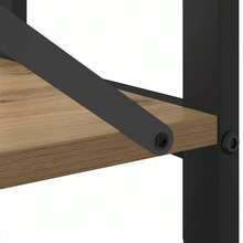 vidaXL Handgefertigtes Eichenregal 40 x 30 x 50 cm Holzwerkstoff - Braun - Übersicht 9