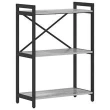 vidaXL Étagère Sonoma cinza 60 x 30 x 85 cm Bois d'ingénierie - Cinza - Ver 2