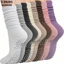 3 pares de calcetines deportivos multiusos de unicolor para mujer, minimalistas y casuales, adecuados para todas las estaciones, deportes al aire pilates, calcetines de yoga, calcetines tubo casuales de ballet, uso diario y ejercicio, incluyendo calcetines con agarre, excelentes para regalar - Multicolor - Ver 13