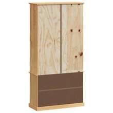 vidaXL Bibliothèque VIGO 85x35x170 cm legno massiccio di pin - Castano - Visualizzare 7