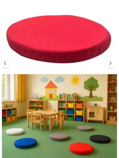 Round Activity Cushion For Kindergarten & Preschool, Garden And Decorative Chair Cushion, 40x5 Cm ın Der Turkei