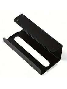 1pc Sleek Minimalist Black Shelf One-Piece Drill-Free Adhesive Tissue Holder Steel Strong Adhesive No-Trace Installation Space-Saving For Cabinets & Drawers Corner Easy Access Tissues Dual-Use For Countertop & Wall Mount Bathroom Ornaments Shower Accessories Bathroom Accessories Bathroom Bathroom Accessories - Multicolor - View 9