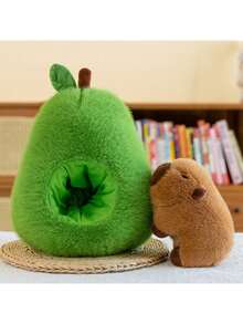 13.78inch Cute Capybara Plush Toy, Soft Capybara Plush Pillow With Avocado Capybara Plush Toy, Suitable For Girls, Children, Adults Birthday, Valentine's Day Gift - Multicolor - View 8