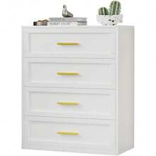 Metal Drawer Storage Cabinets, Bedroom Dressing Tables, Modern Wardrobe Dressing Tables With 4 Drawers, File Cabinet Storage Boxes, For Offices, Homes, And Bedrooms, Drawer-Style Dressing Tables And Wardrobes. - trắng - Xem 4