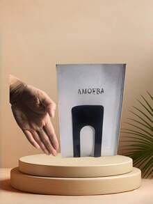 1pc Polished Iron Metal Bookend, Minimalist Design, Suitable For Organizing Books In Library, Student Desk And Office Desk, L-Shaped Metal Bookend, Desktop File Organization, Economic Government Procurement Bookend - Multicolor - View 7