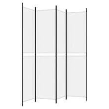 vidaXL 4-teiliger Raumteiler, Weiß, 200 x 220 cm, Stoff - Weiss - Übersicht 5