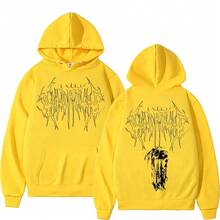 Rap Singer Ghost Dance Graphic Printed Men's Hoodie Fashionable And Casual Harajuku Hoodie - White - View 13