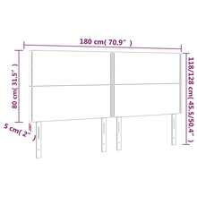 vidaXL Tête de lit preto 180x5x118/128 cm Similicuir - Preto - Ver 8