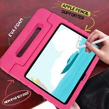 MX  HDE Case For IPad 10th Gen 11th Gen 10.9 Inch Shockproof Cover With Pencil Holder Anti Slip Handle Multi Angle Viewing Hot Pink - 熱粉紅色 - 查看 4